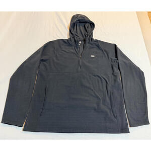 Mountain Hardwear Mens Quarter Zip Pullover Summit Grid Hoodie Size Large